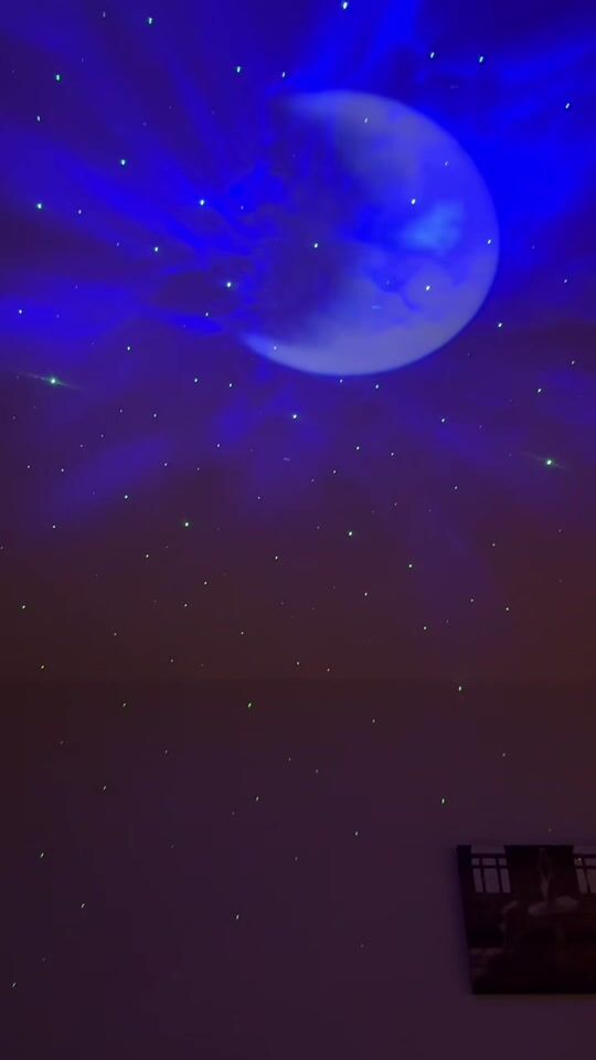 Projector light.✨ Room fills with stars and colors?