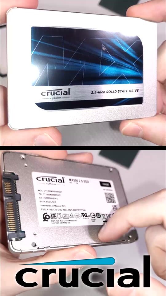 Unboxing, Testing of Crucial MX500 1TB SSD 2.5"