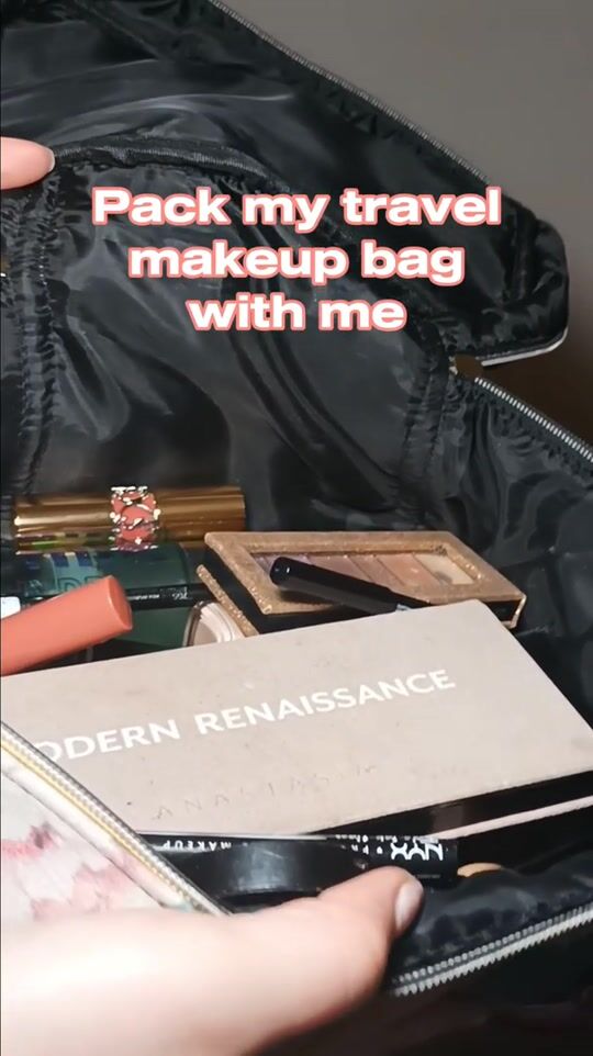 Pack my travel makeup bag with me