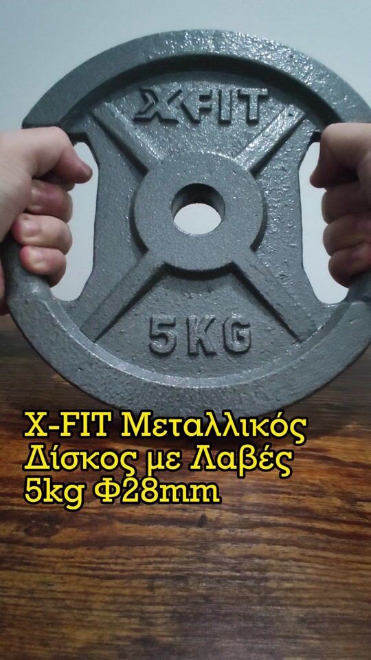 Metallscheibe mit Griffen 5kg Φ28mm von X-FIT!