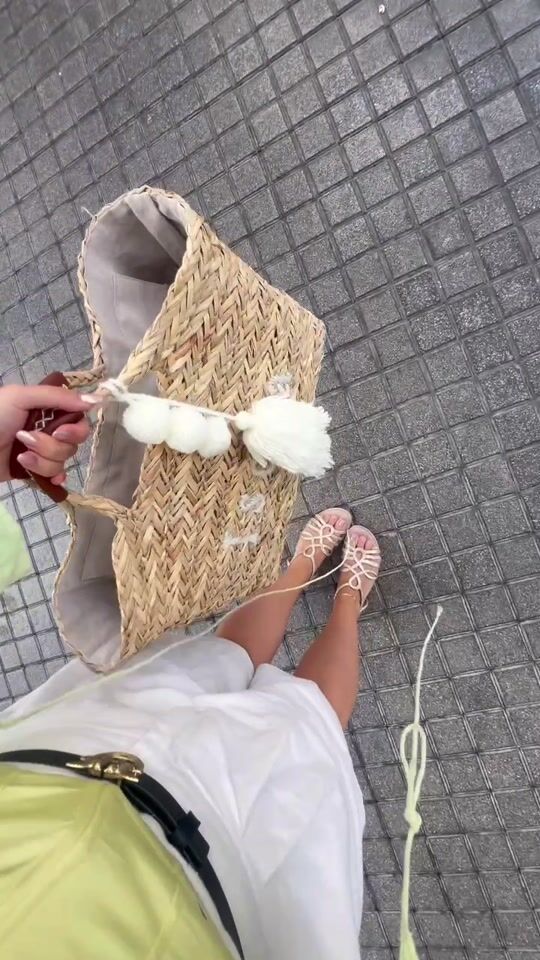"A straw bag for all occasions, even in the city"