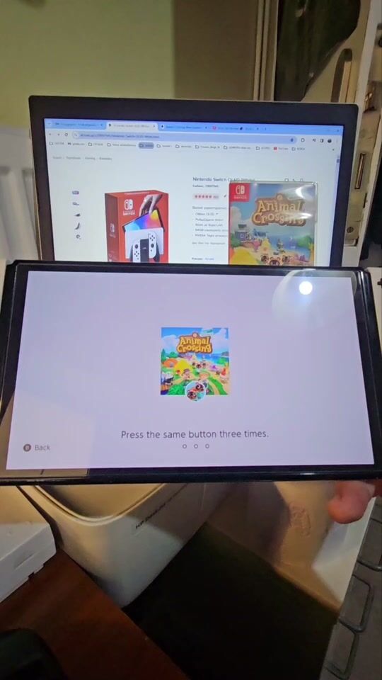 Nintendo Switch OLED (White) & Animal Crossing: New Horizons Switch 
