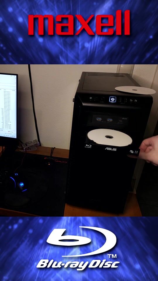 Maxell 25GB BluRay Discs Registration Test with Printable Surface