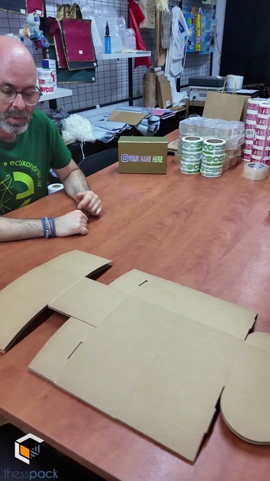 Cutie de carton cu ambalaj tristrat thessPACK 13cm x 13cm x 13cm Cub