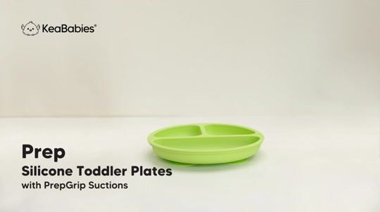 Platou alimentar pentru copii Kea Babies din silicon, multicolor, set de 3 bucăți