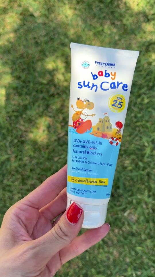 Frezyderm sunscreen lotion for babies with SPF25 ☀️