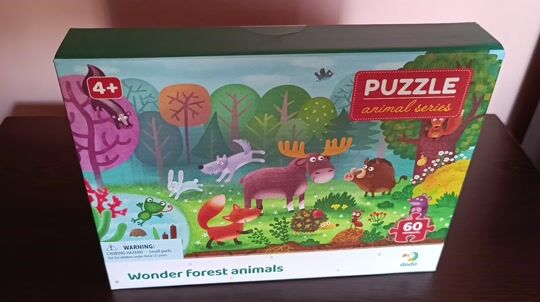 Puzzle pentru copii Minunata pădure a animalelor - 60 de piese, pentru copii de 4 ani