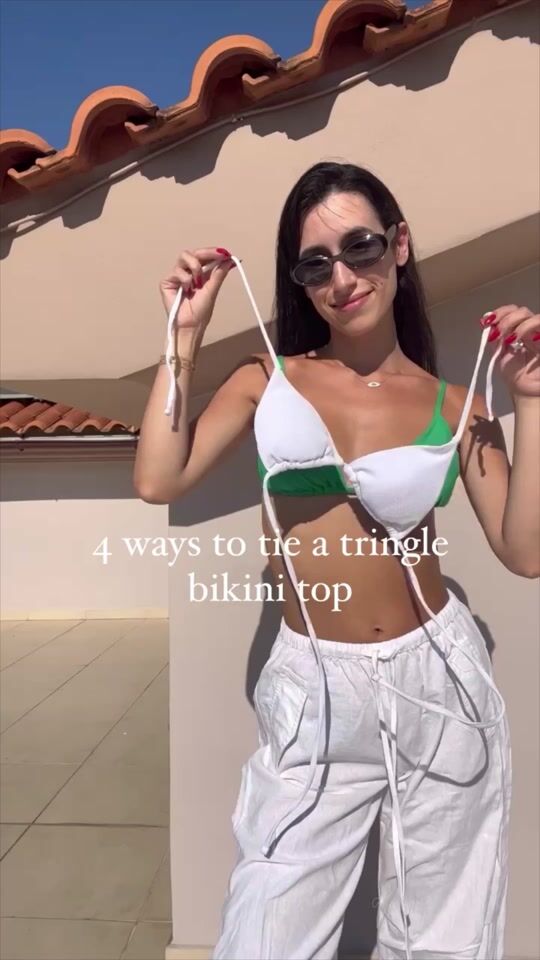 4 moduri de a purta un bikini triunghiular