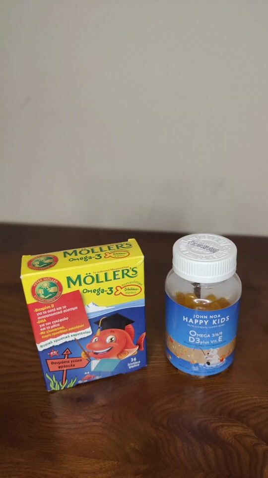 Moller's Omega 3 VS John Noa Happy Kids Omega 3&6&9, D3 & E

Moller's Omega 3 VS John Noa Happy Kids Omega 3&6&9, D3 & E