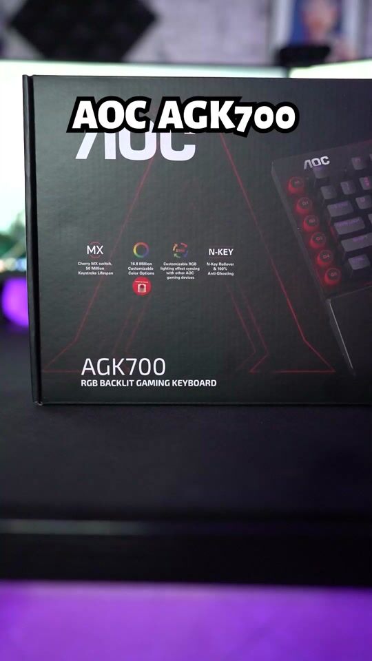 AOC AGON AGK700 Gaming Mechanische Tastatur mit Cherry MX Red Schaltern