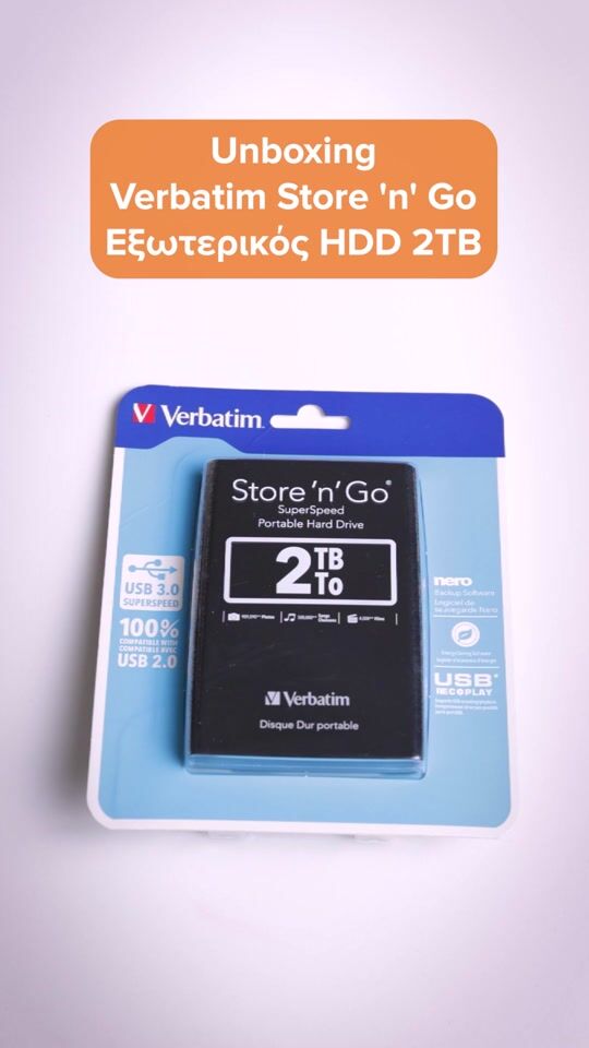 Verbatim Store 'n' Go USB 3.0 HDD 2TB 2.5" Externe Festplatte