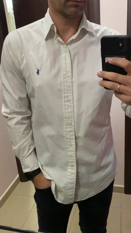Λευκό διαχρονικό πουκάμισο Ralph Lauren !👌