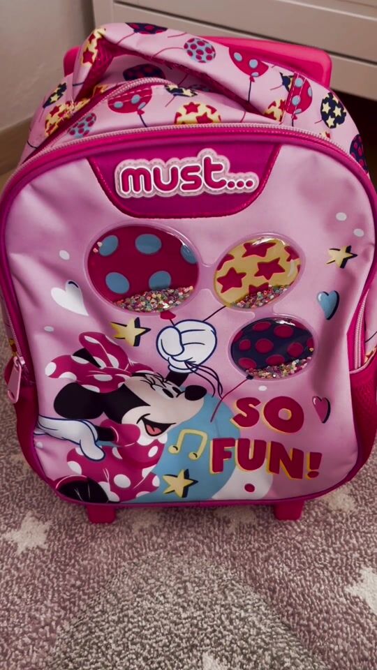 Must-have kindergarten trolley school bag Minnie and Mickey Mouse ?