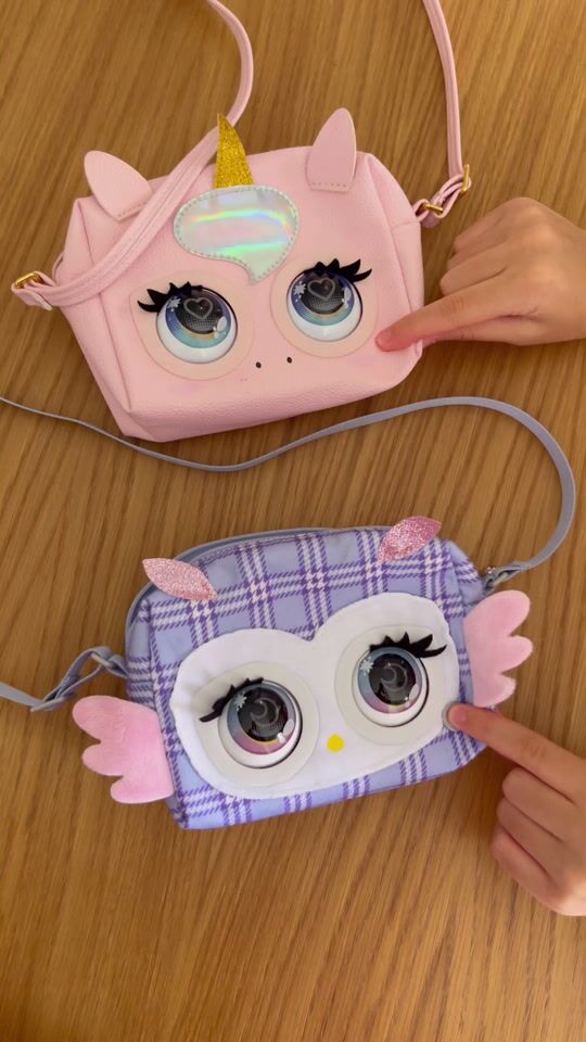 Spin Master Owl Παιδικό Πορτοφόλι με Φερμουάρ για Κορίτσι Μωβ 6064118