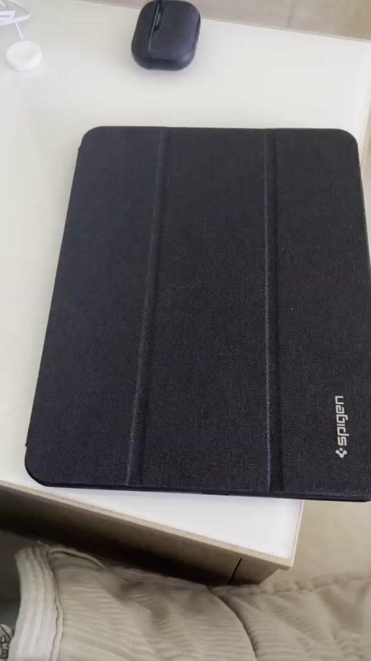 Apple iPad Air 2022 Protected by Spigen Case and Tempered Glass