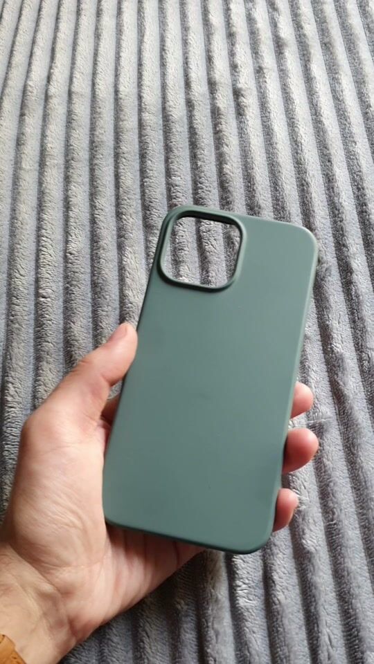 Silicone case for iPhone 13 Pro Max in green color