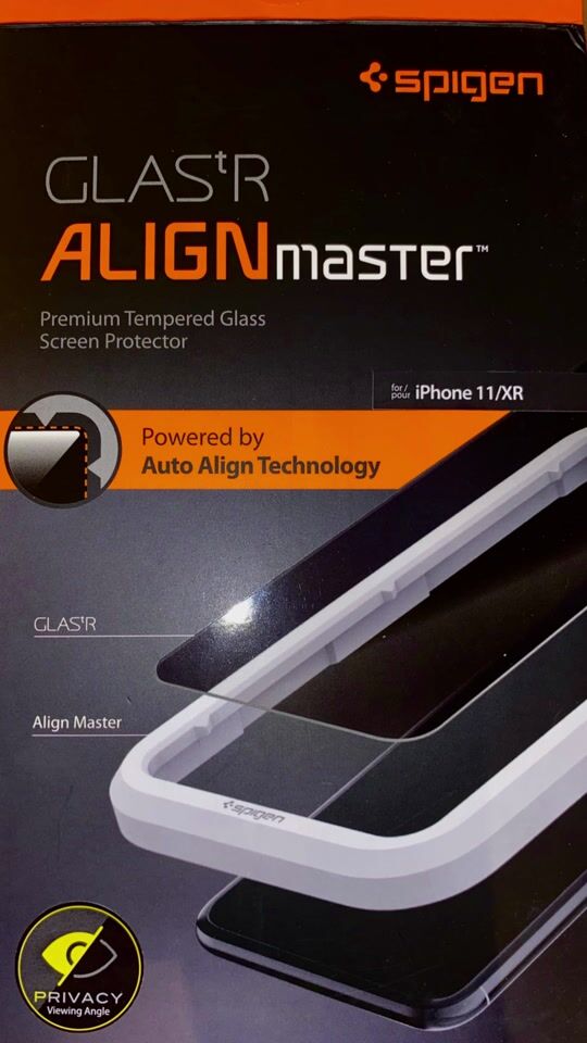 Spigen 0.3mm Privacy Tempered Glass 1τμχ Μαύρο (iPhone 11)
