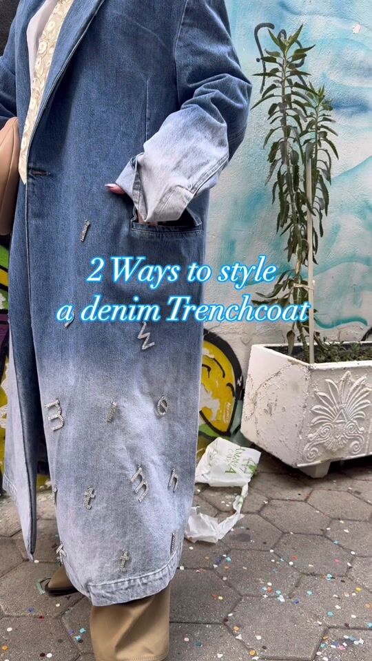 2 ways to style a denim trenchcoat ❤️