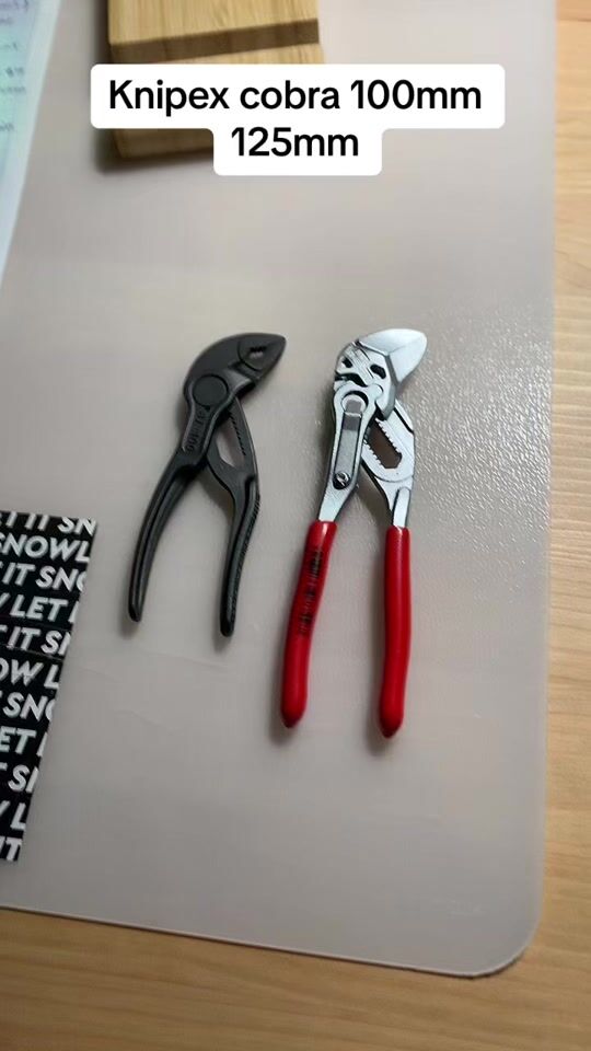 Compararea cleștelor Knipex Cobra 100mm vs 125mm