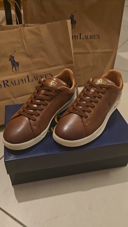 Leather shoes by Ralph Lauren, ideal for all hours of the day