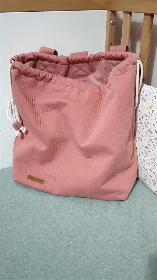 Mic sac de depozitare pentru țesături pentru copii din Olanda, roz pur, 50x15x40cm