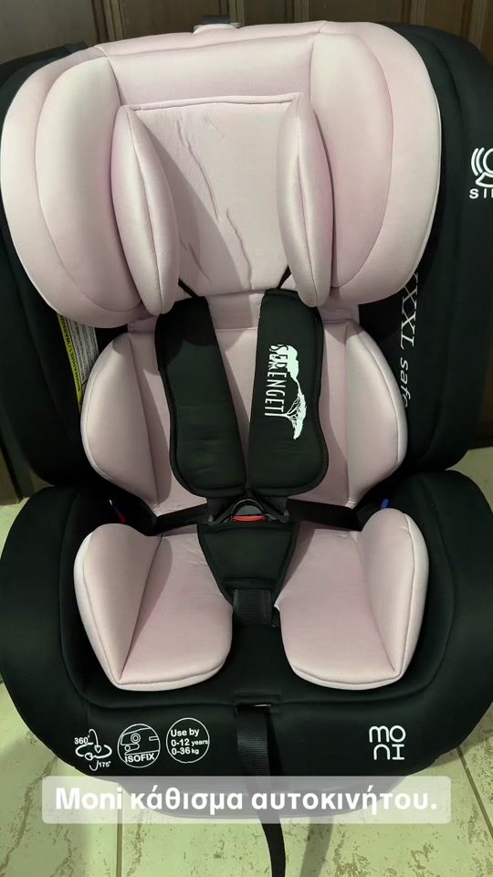 Child car seat moni 0-36kg.