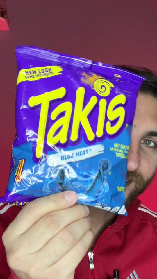 I try the blue Takis