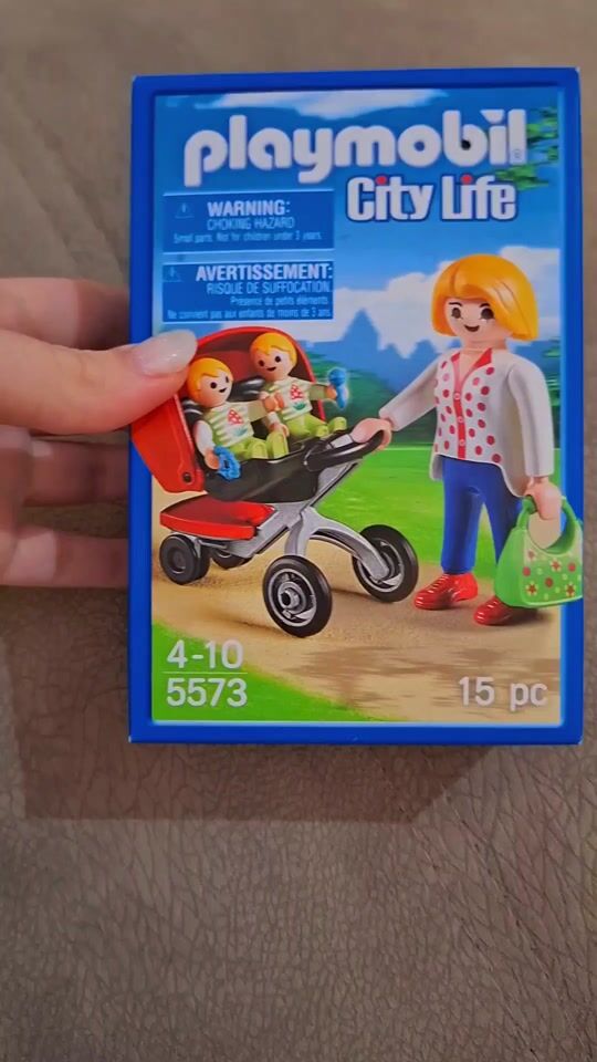 Playmobil City Life Mom with Twins and Stroller