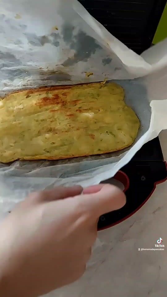 Zucchini pie in the toaster