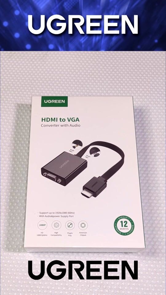 Review for Ugreen HDMI male to VGA female Converter (40248 YSS017)