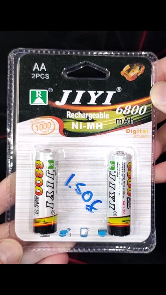 JIYI 6800mAh wiederaufladbare AA Batterien - Kapazitätsmessung
