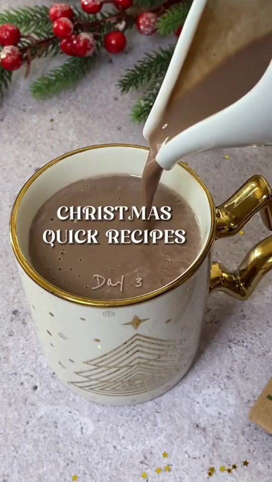 Christmas quick recipes (day 3) | Dreamy hot aromatic chocolate