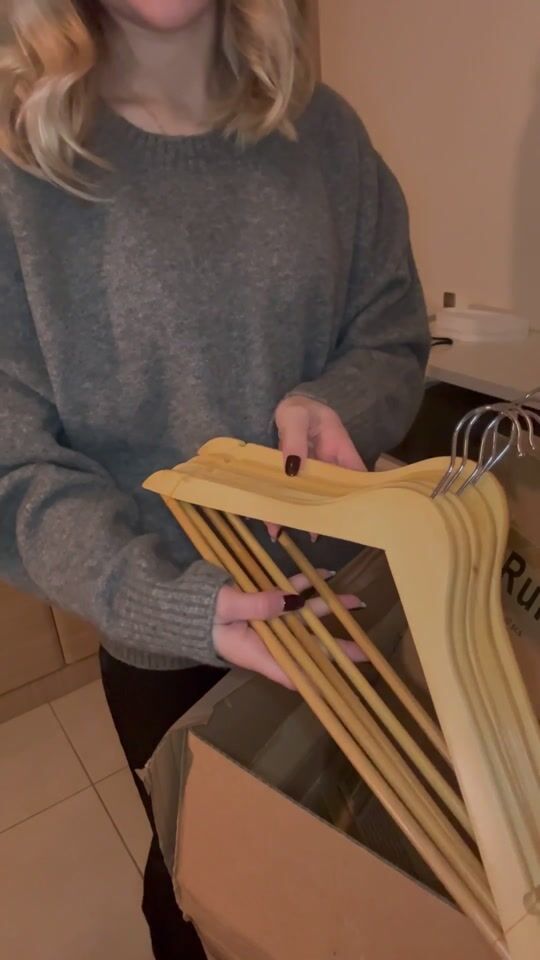 The hangers I bought from Skroutz to organize my closet