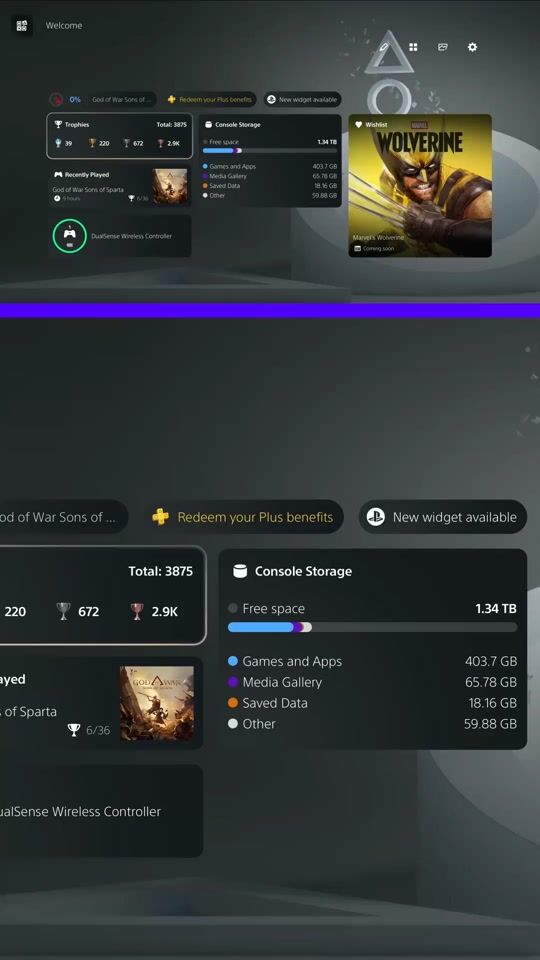 Passe das Quick-Menü der PS5 an