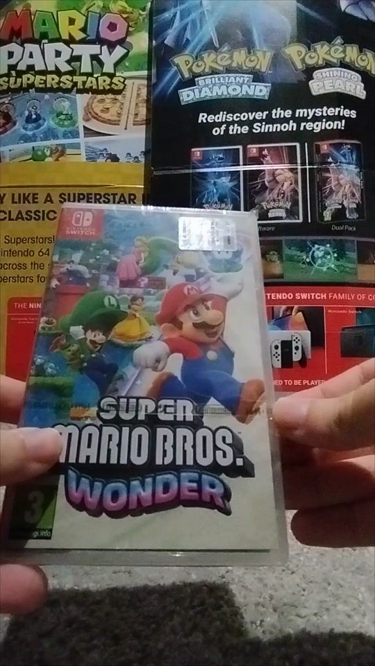 Super Mario Bros Wunder Switch Spiel auspacken