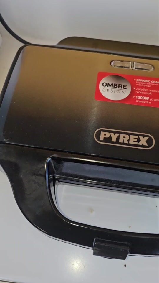 Pyrex SB-230 Aparat de sandwich cu plăci detașabile pentru 2 sandwich-uri 1200W Ombre