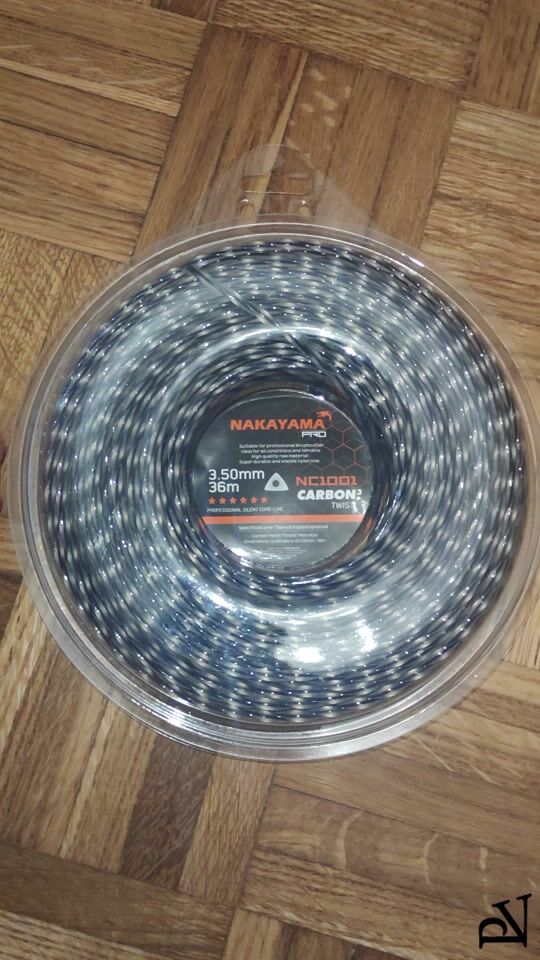 Nakayama NC1001 Dreieckige verdrehte Trimmer-Schnur 36m Länge und 3,5mm Dicke