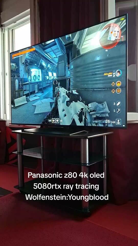 Panasonic Z80 OLED 4K 5080RTX Raytracing Wolfenstein Youngblood