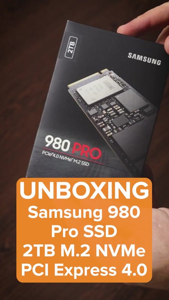 Unboxing Samsung 980 Pro SSD 2TB M.2 NVMe PCI Express 4.0