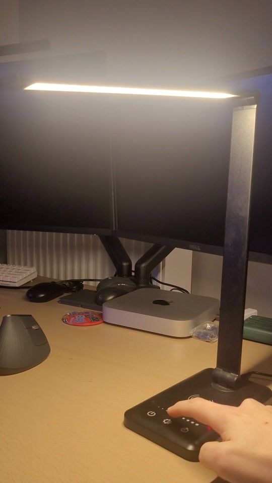 Inlight LED Φωτιστικό Γραφείου Αναδιπλούμενο σε Μαύρο Χρώμα