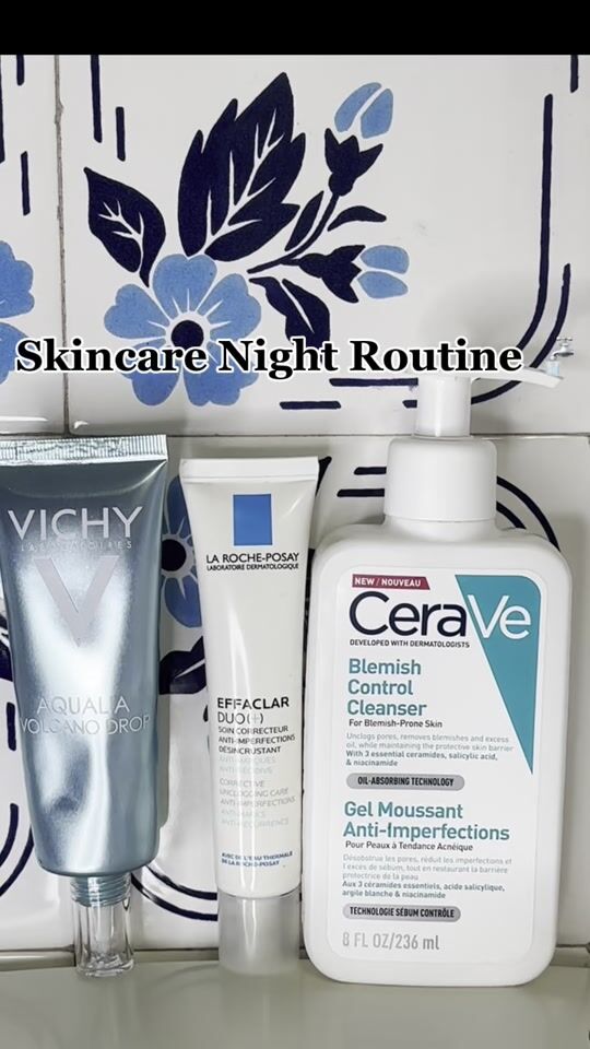 Skincare βραδινή ρουτίνα για λιπαρή / μικτή επιδερμίδα 🚰🧼🌃