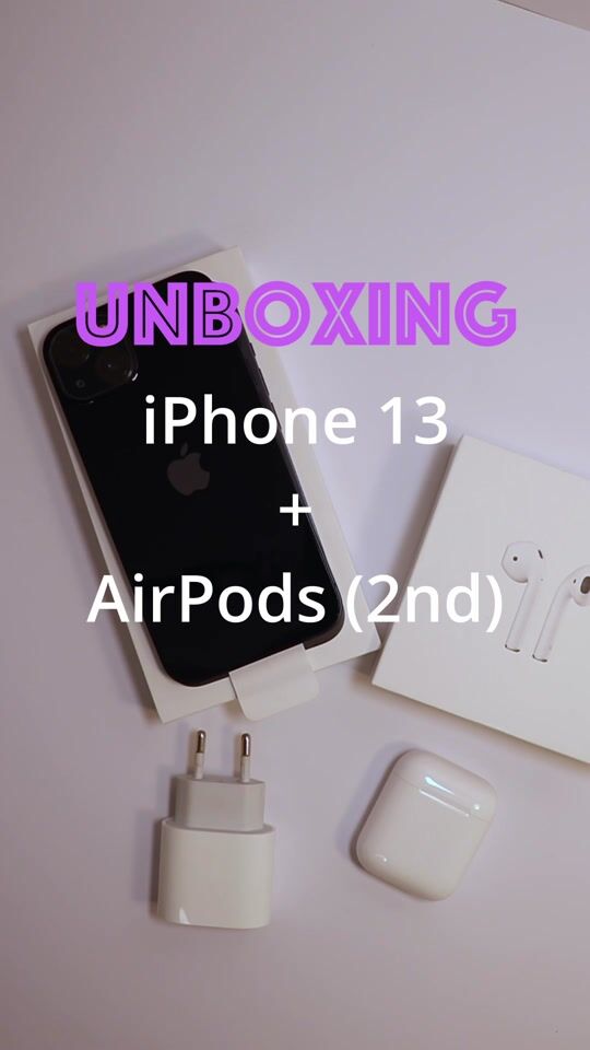 Belated unboxing του iphone 13 και των airpods μου! 🤙📱🎧