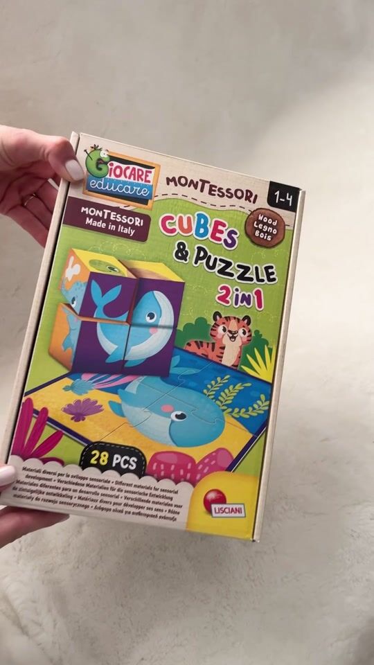 Montessori Educational Game: Cubes and Puzzle ?