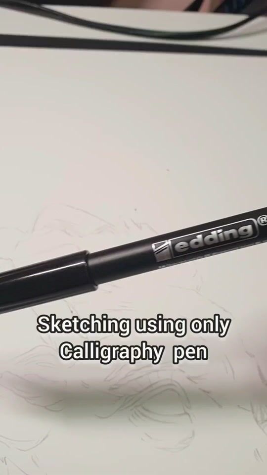 sketch μόνο με ένα pen! edding 1255 calligraphy pen