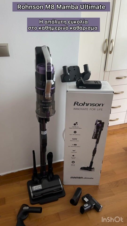 Rohnson Cordless M8 Mamba Ultimate, the ultimate Rechargeable Vacuum Cleaner