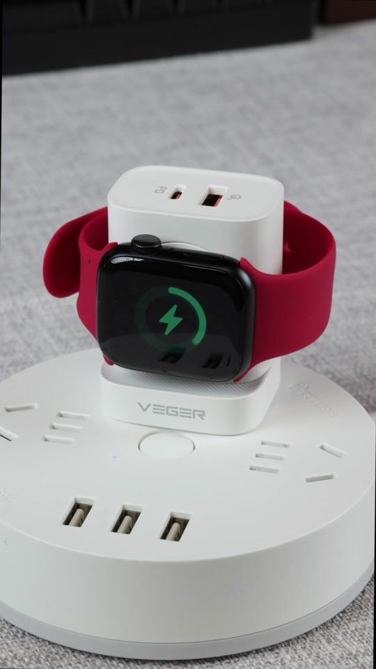 VEGER W002E PD22.5W Schnellladewandadapter für Apple Watch/iPhone