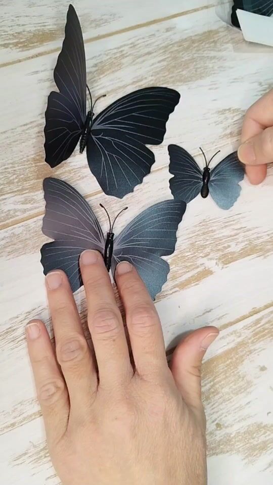 Three-dimensional wall butterflies