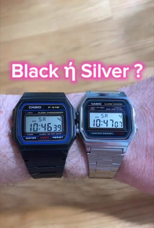 Casio Vintage Uhr Schwarz oder Silber?