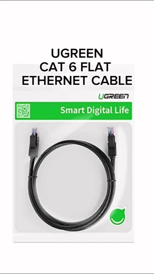 Flat καλώδιο Ethernet Ugreen UTP CAT6 2m για ταχύτητα έως 1Gbps!